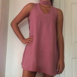 Francesca’s pink high neck dress. Worn twice!!!